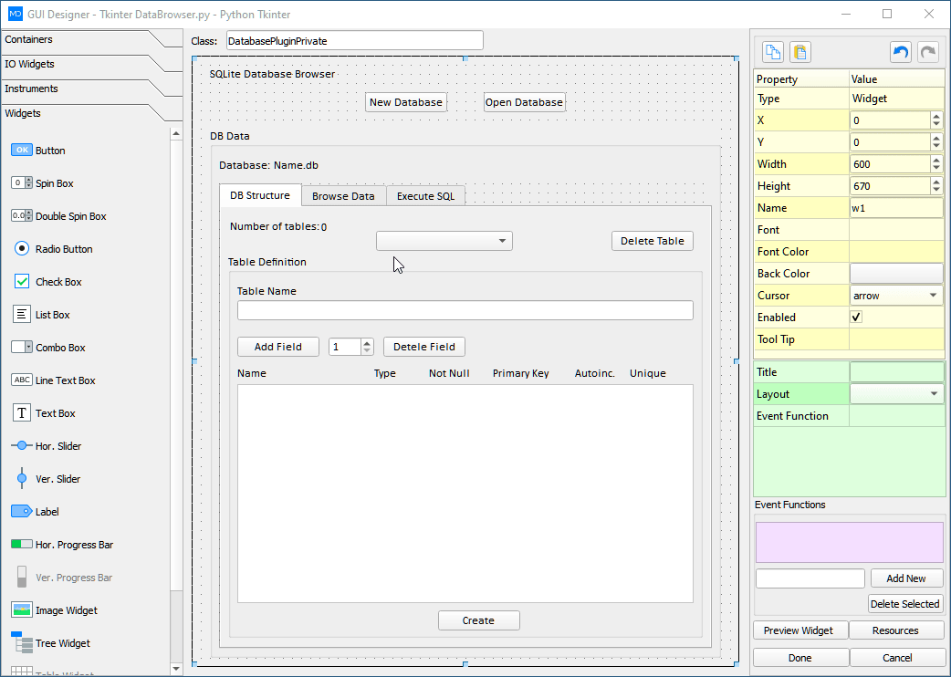Drag and drop Tkinter GUI designer